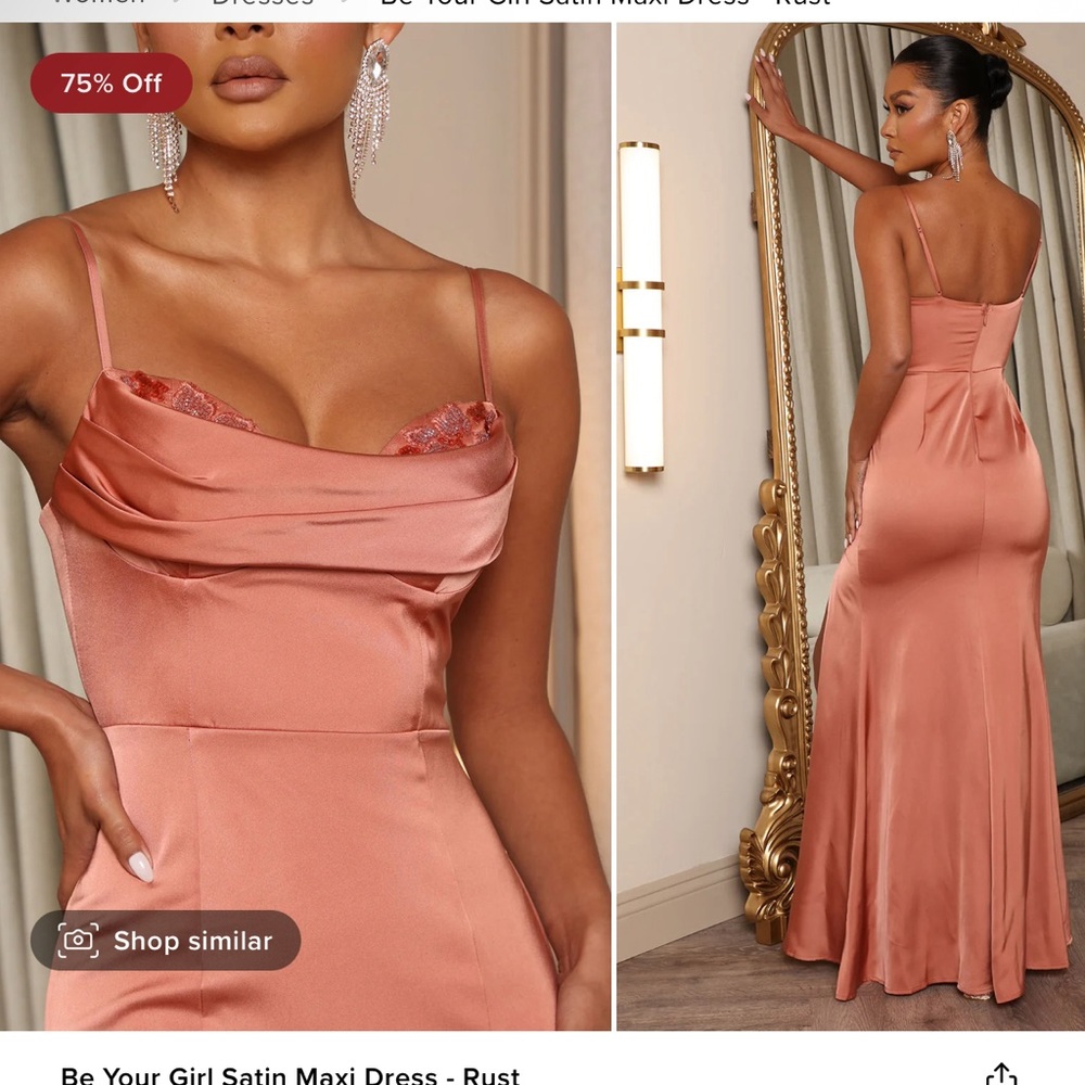 Satin maxi dress